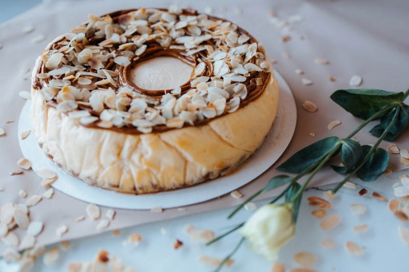 Käsekuchen mit Kajmak